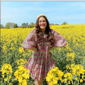 Zara Voluminous Sleeve Floral Dress